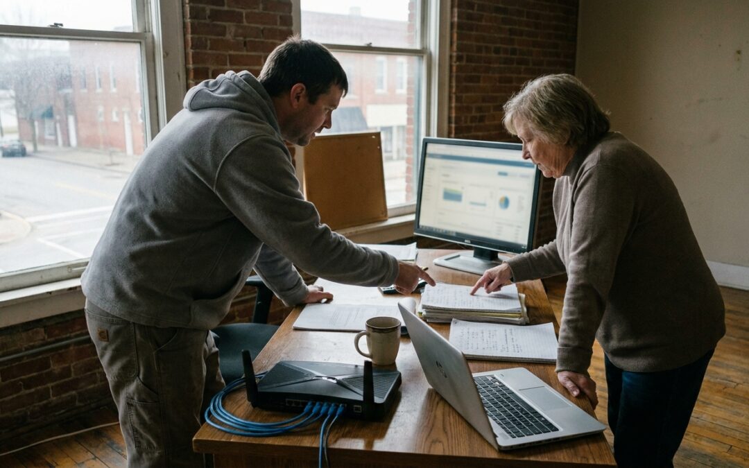 Muncie Indiana small business reviewing recurring IT problems with local managed IT support
